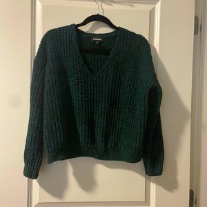 Express Green Chenille Sweater